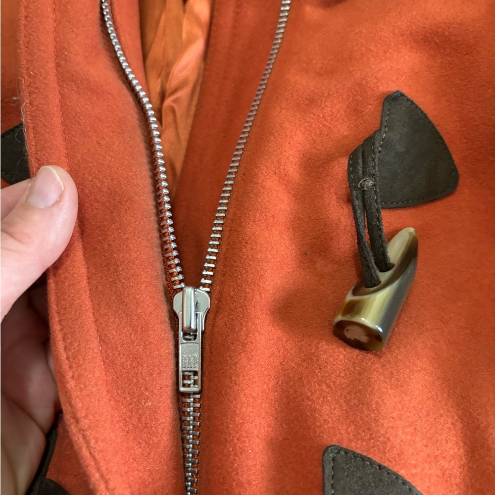 Gap Coat Small Wool Blend Rust Toggle Buttons Ora… - image 6